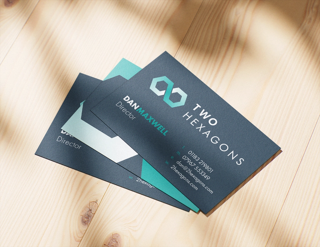 two hexagons cards